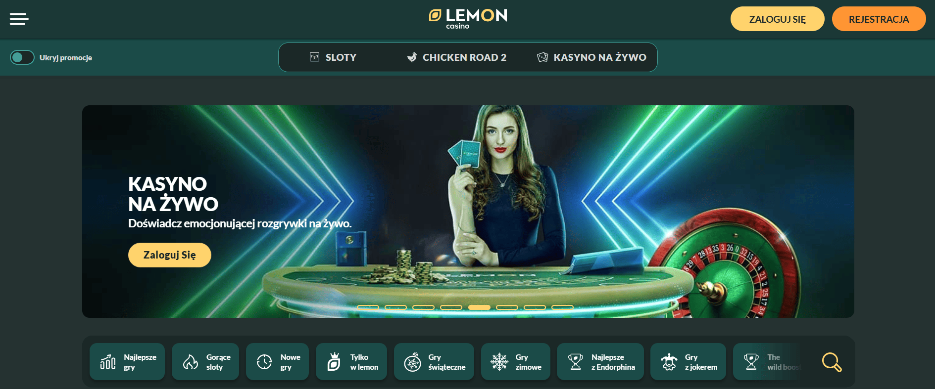 Lemon Casino PL – widok platformy mobilnej